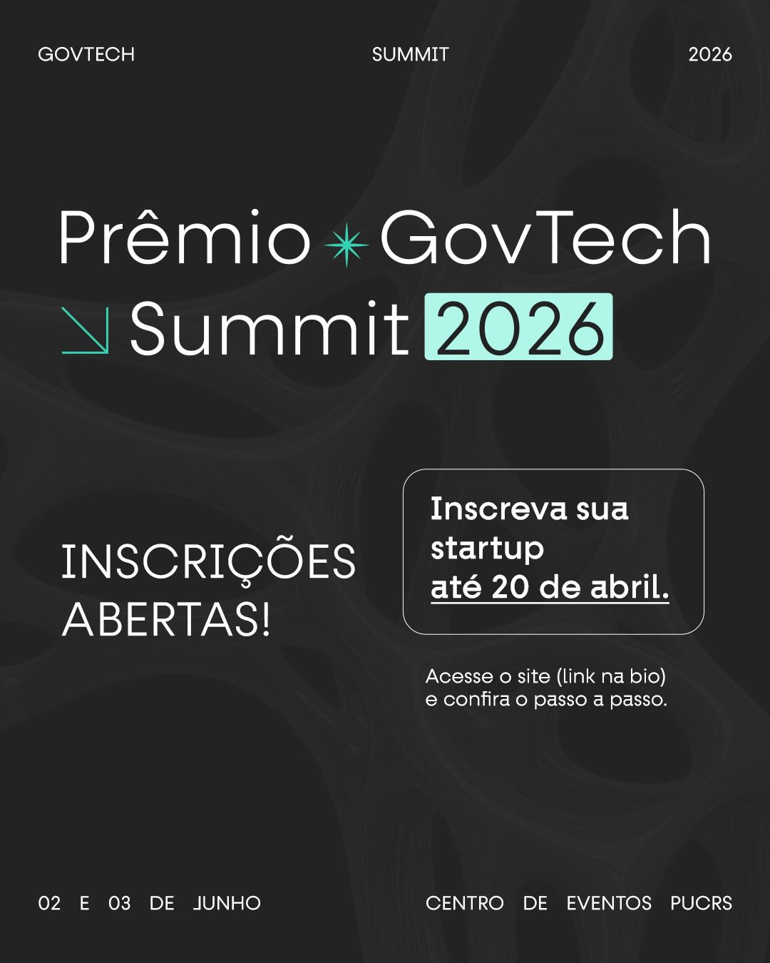 Inscrições para a edição de 2026 do Prêmio GovTech Summit estão abertas ...